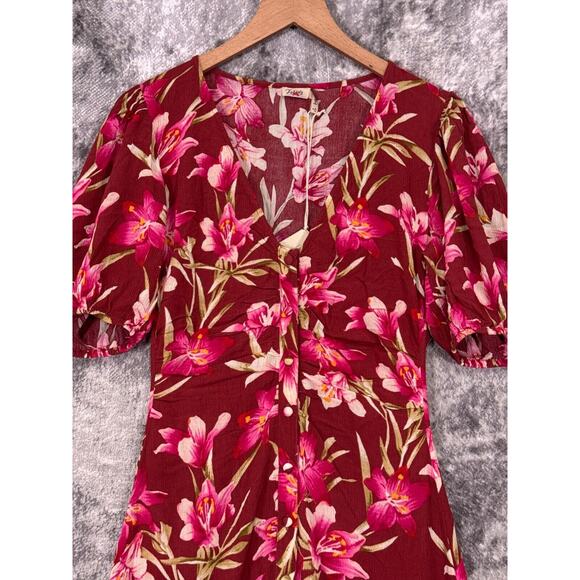 New Faherty Dress Small Womens Sorrento Majorca Floral Button Maxi Sundress - Picture 2 of 8